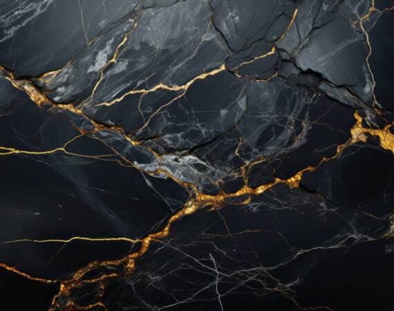 Black marble texture background with high resolution, marble slab with golden veins, Closeup surface grunge stone texture, Polished natural granite marbel for ceramic digital wall tiles.