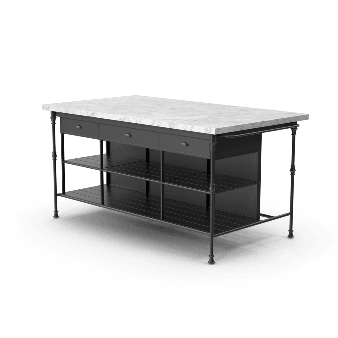 Kitchen Island Marble Top.H03.2k